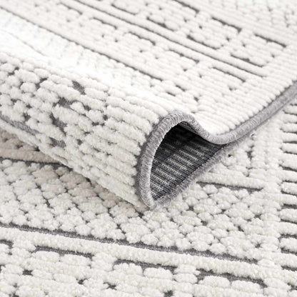 Bahar Cream &amp; Gray Washable Area Rug - Limited Edition