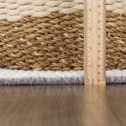 Bahar Cream &amp; Gray Washable Area Rug - Limited Edition