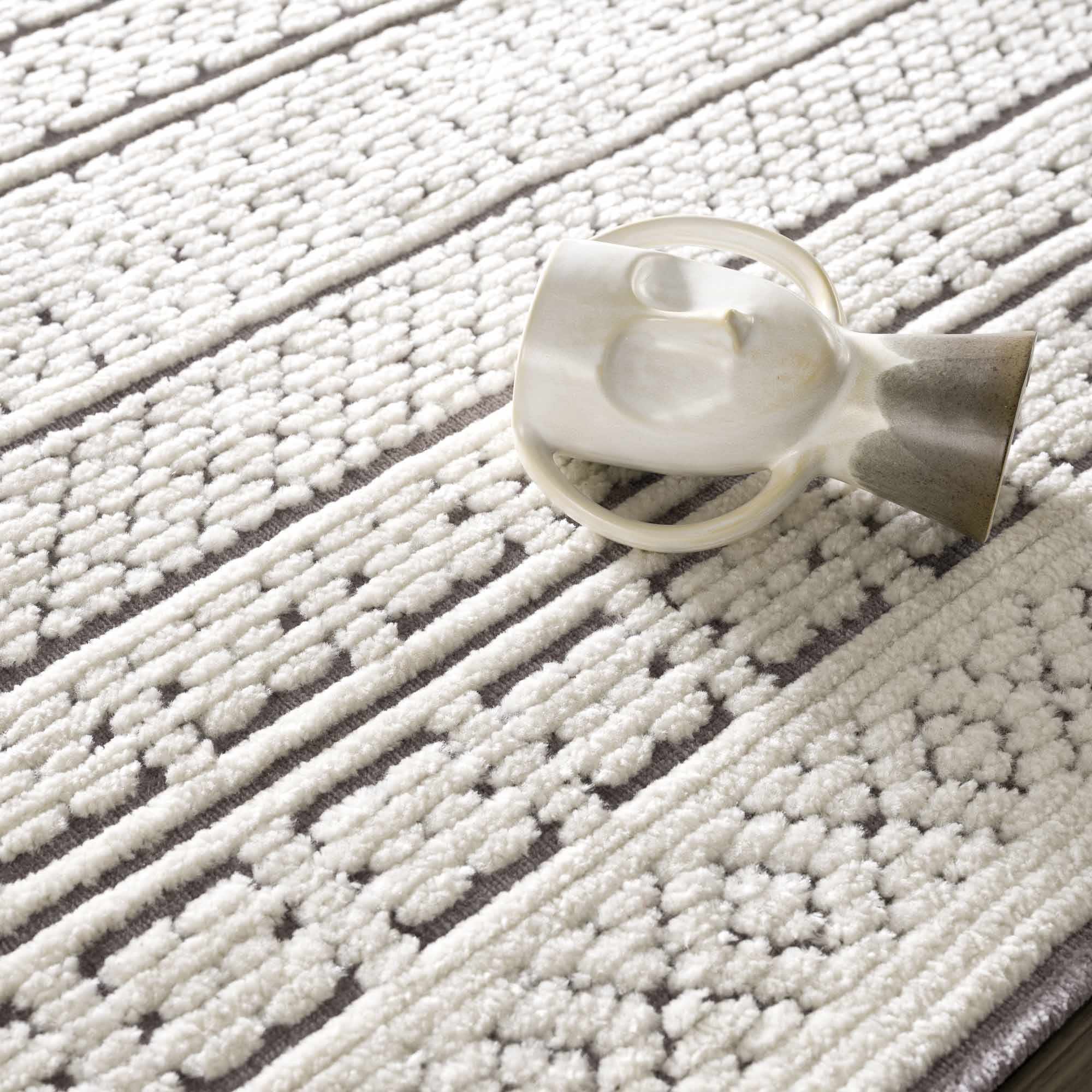 Bahar Cream &amp; Gray Washable Area Rug - Limited Edition