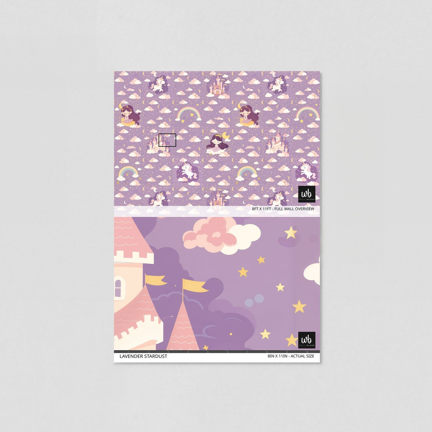 Lavender Stardust Wallpaper - 8 FT H X 11 FT W LUXE P&amp;S