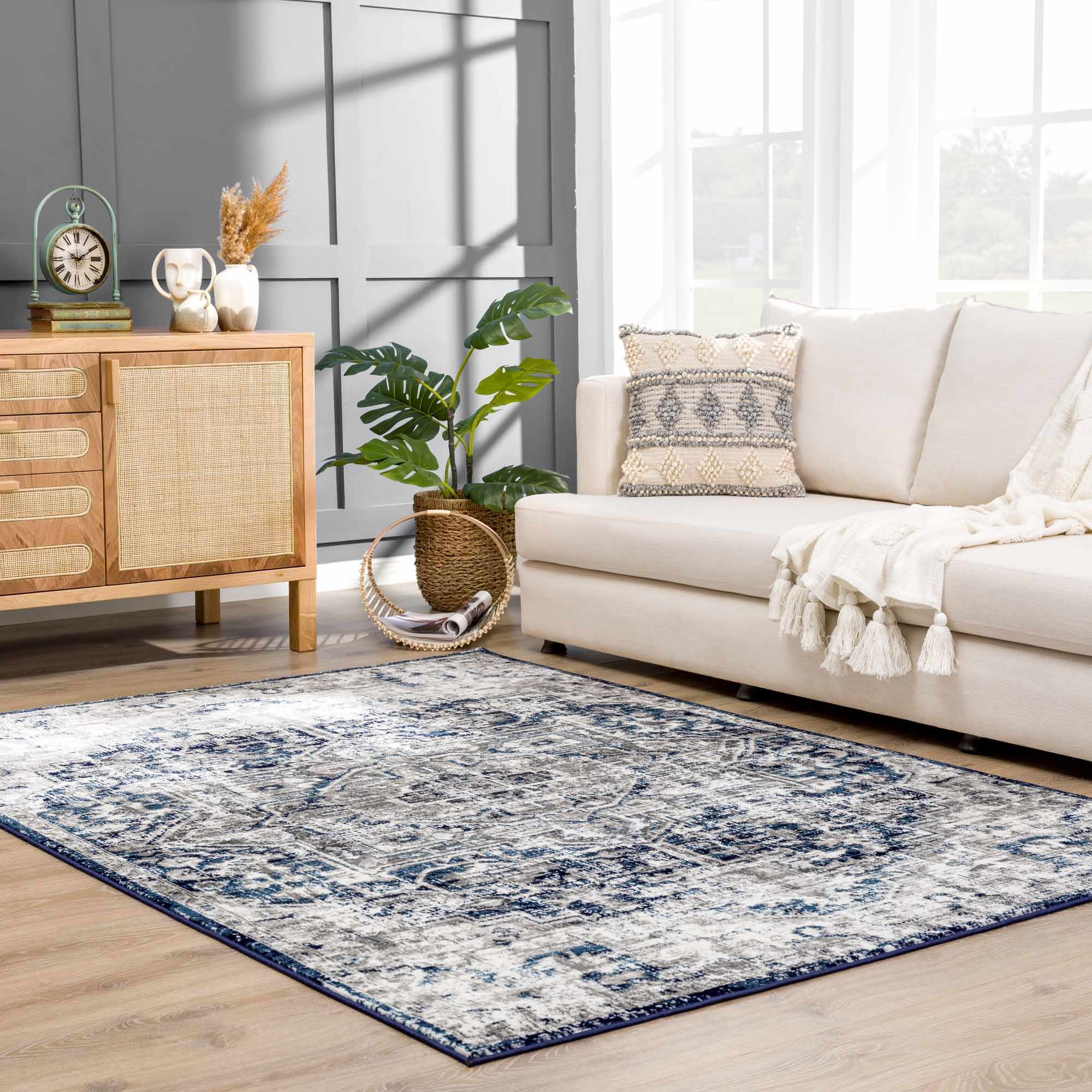 Buenaventura Navy Area Rug - Clearance