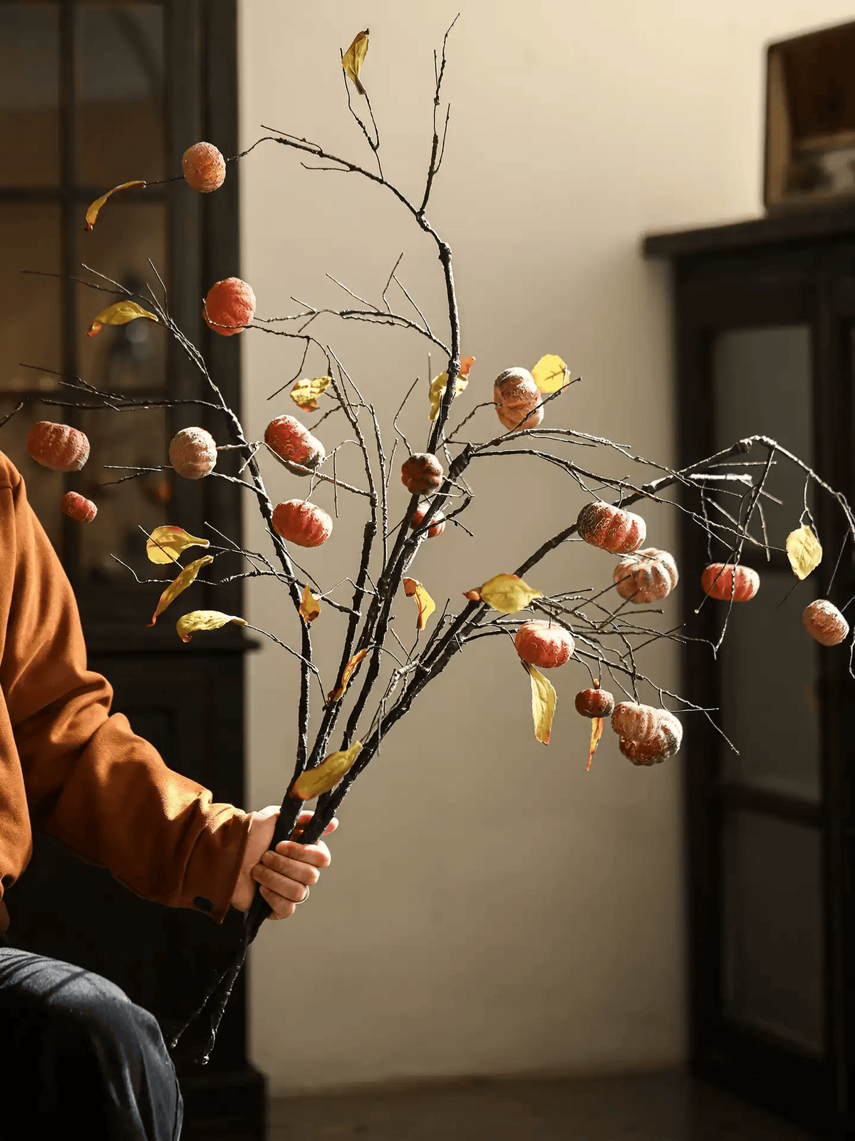 Harvest Pumpkin Twig Stem - 39"