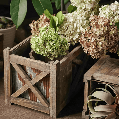 Weathered Garden Storage Planter