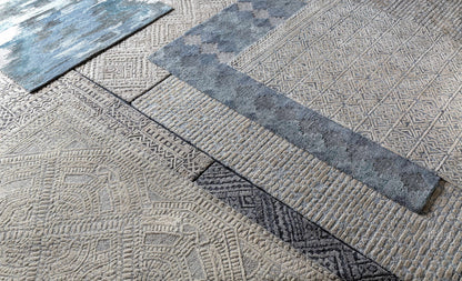 Hale Gray&amp;Slate Diamonds Wool&amp;Viscose Rug - Clearance