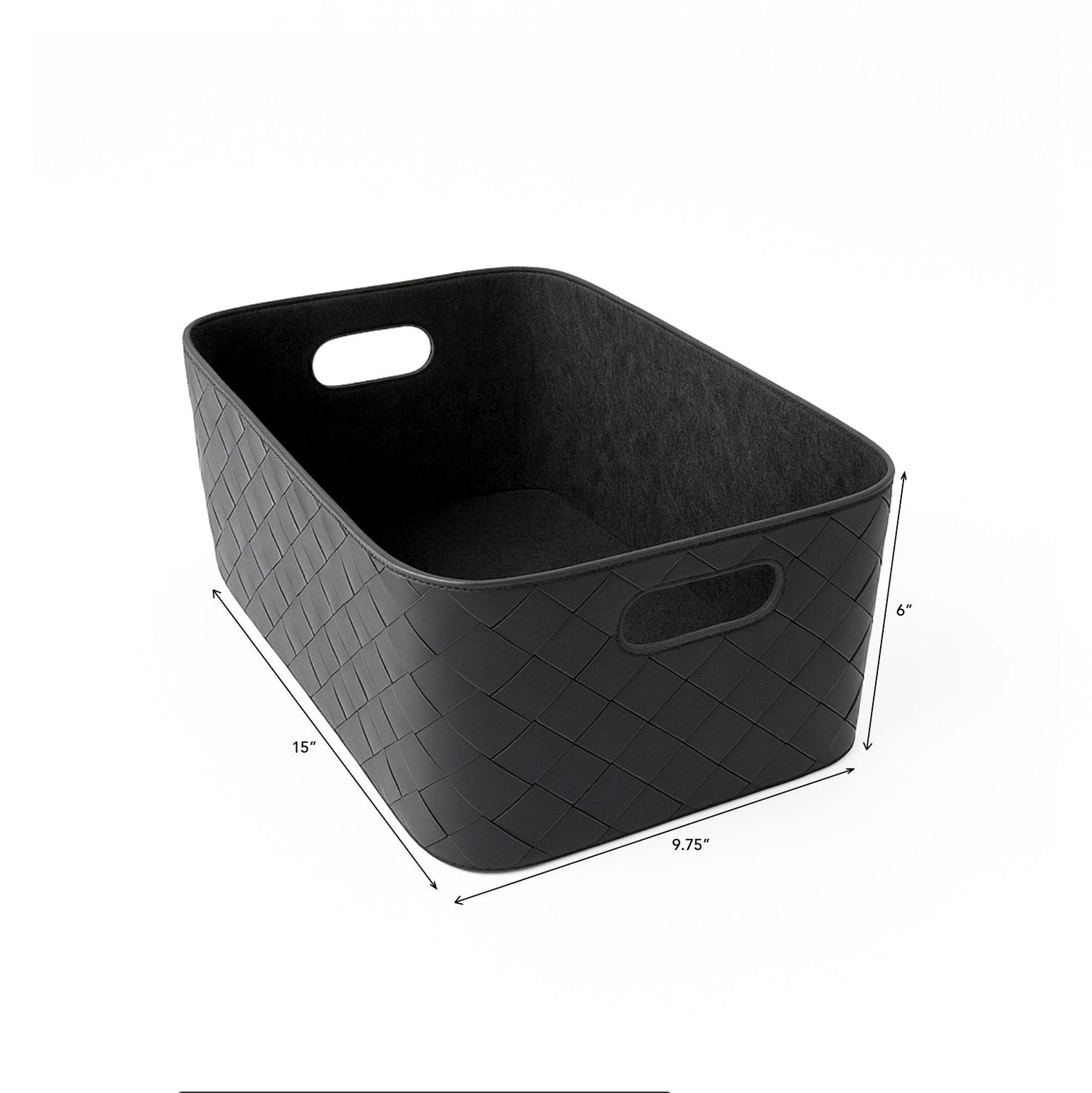 Leather Woven Bin