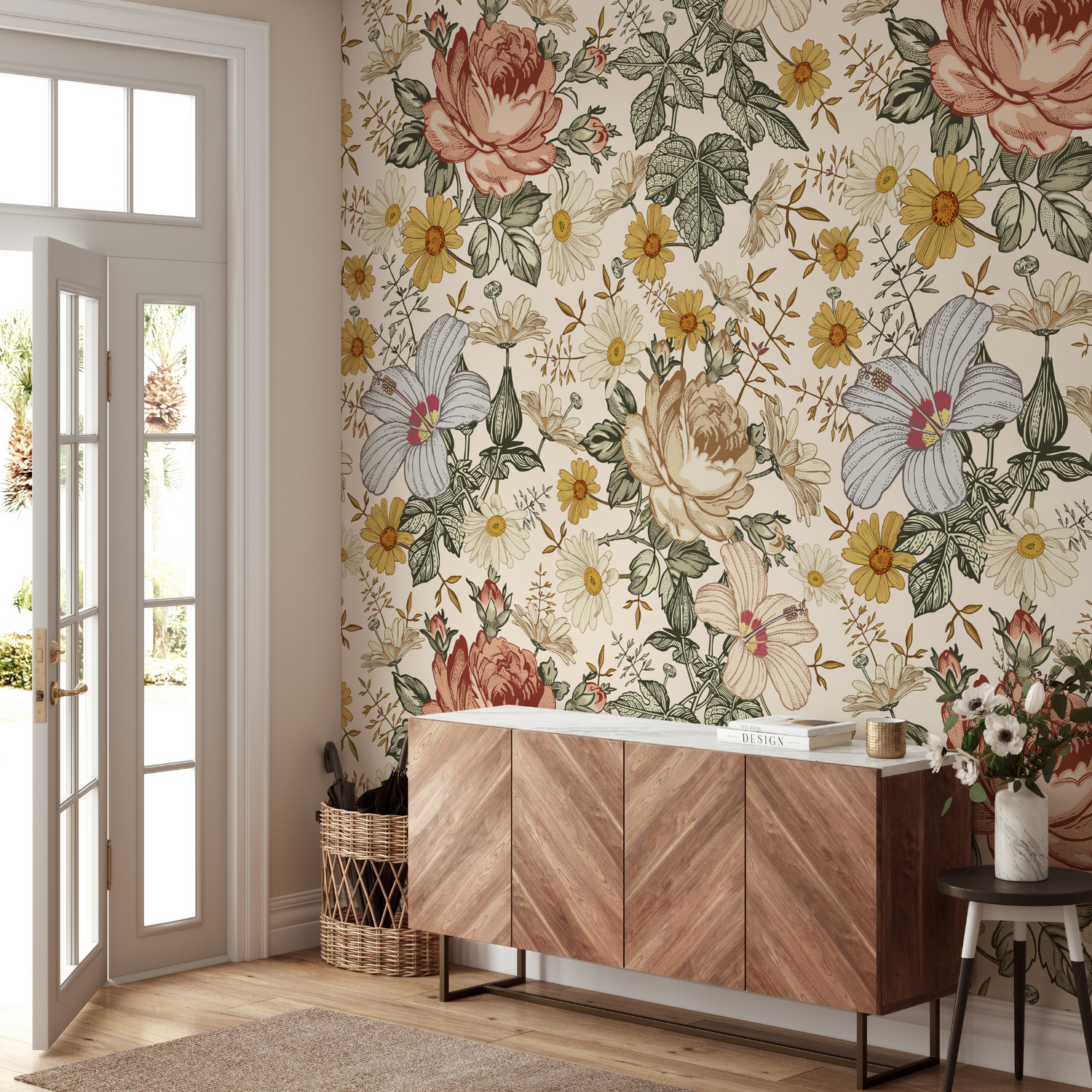 Mia (Cream) Wallpaper - 6 FT H X 15.8 FT W LUXE P&amp;S