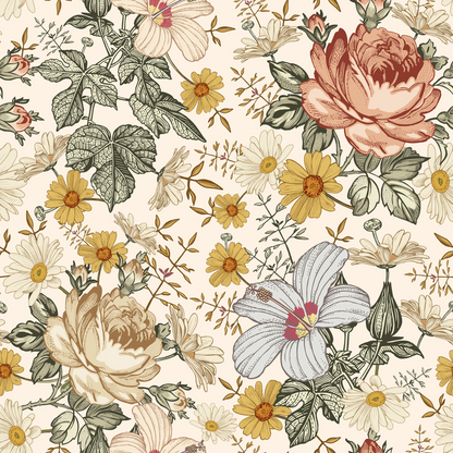Mia (Cream) Wallpaper - 6 FT H X 15.8 FT W LUXE P&amp;S