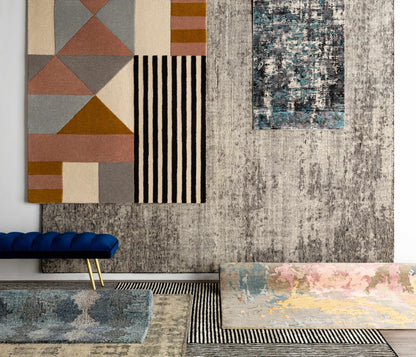 Hale Gray&amp;Slate Diamonds Wool&amp;Viscose Rug - Clearance