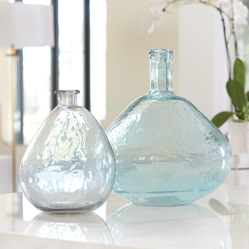 Clear Recycled Glass Vase - Small