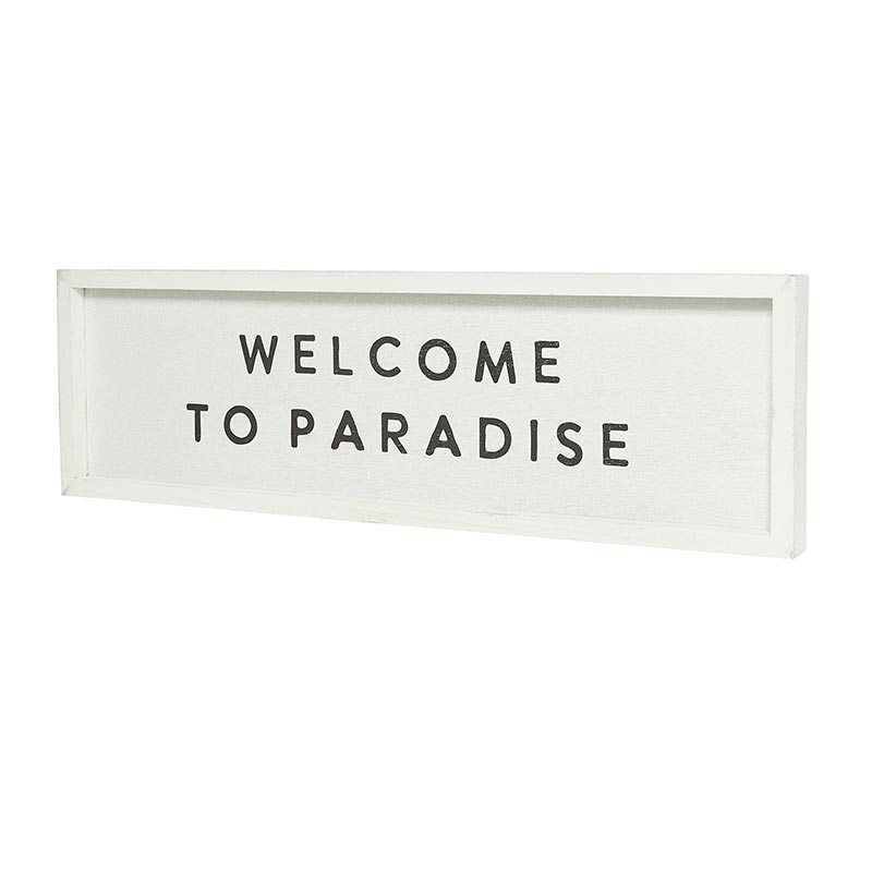 Wood Sign - Welcome To Paradise