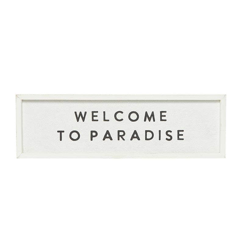 Wood Sign - Welcome To Paradise