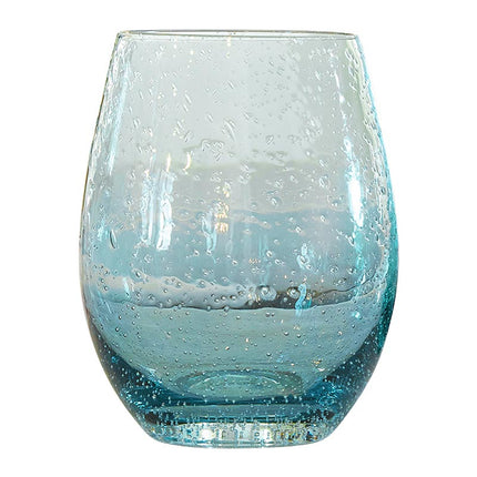 Seeded Wine Glasses - Blue