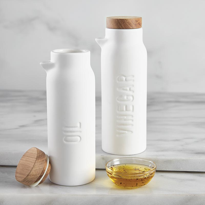 Matte White Oil &amp; Vinegar Set