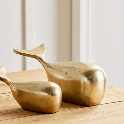 Moby Sculptures, Set of 2 - Gold
