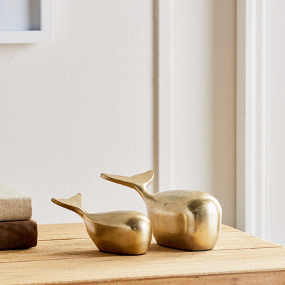 Moby Sculptures, Set of 2 - Gold