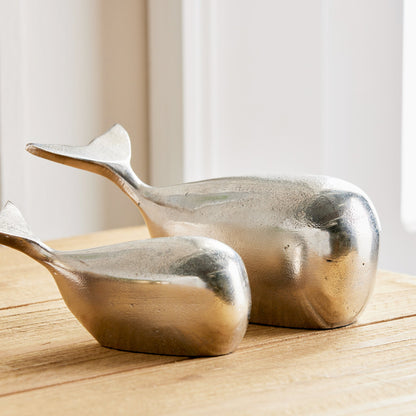 Moby Sculptures, Set of 2 - Silver
