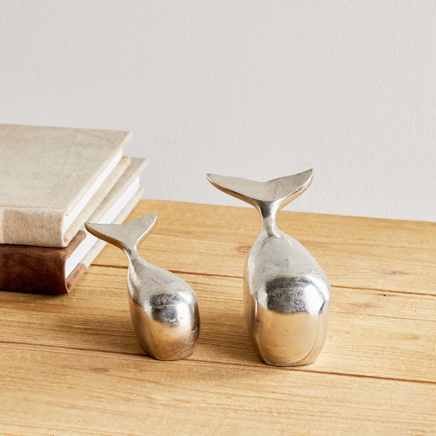 Moby Sculptures, Set of 2 - Silver