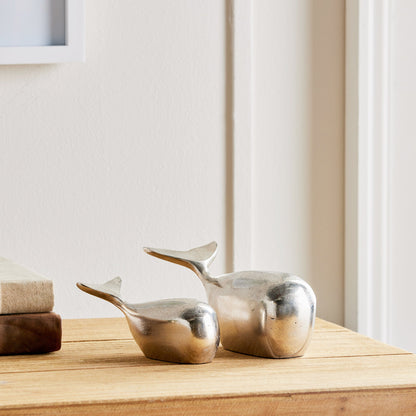 Moby Sculptures, Set of 2 - Silver