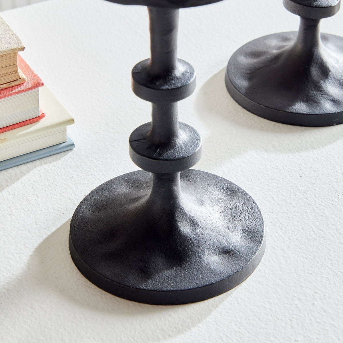 ABACUS PETITE CANDLE STANDS, SET OF 2 (Black bronze)