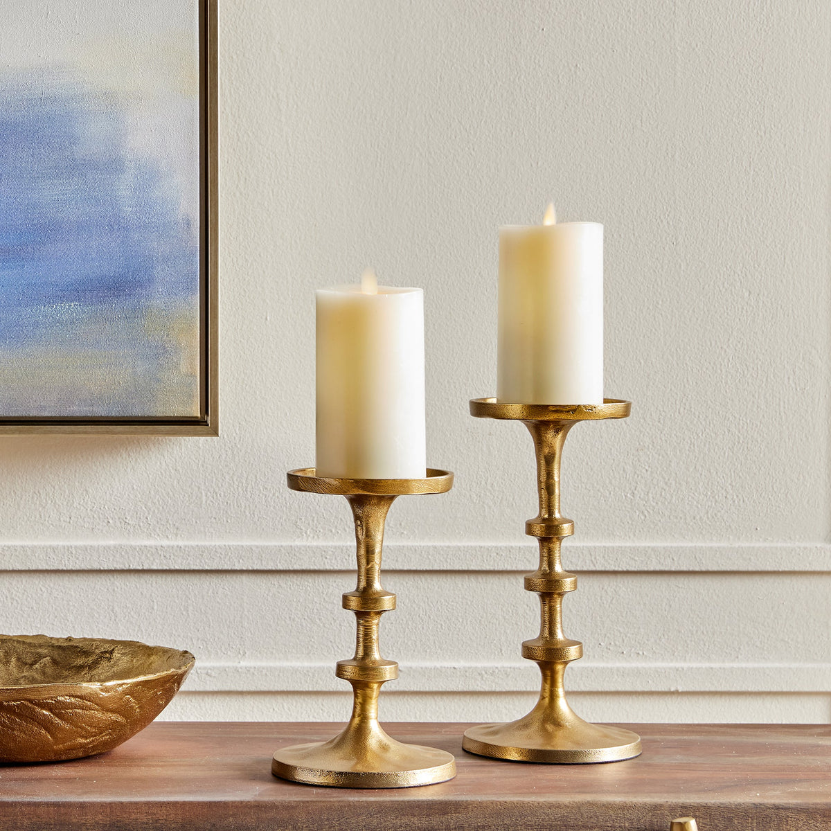 ABACUS PETITE CANDLE STANDS, SET OF 2