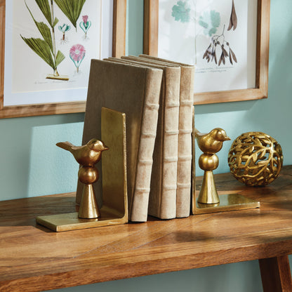 BIRDSONG BOOKENDS, SET OF 2