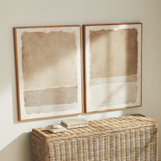 COMPOSITION IN TAUPE GICLEES, SET OF 2