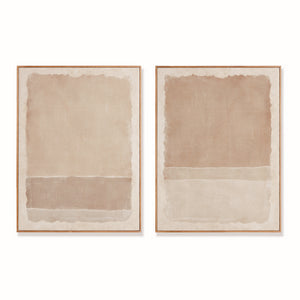 COMPOSITION IN TAUPE GICLEES, SET OF 2