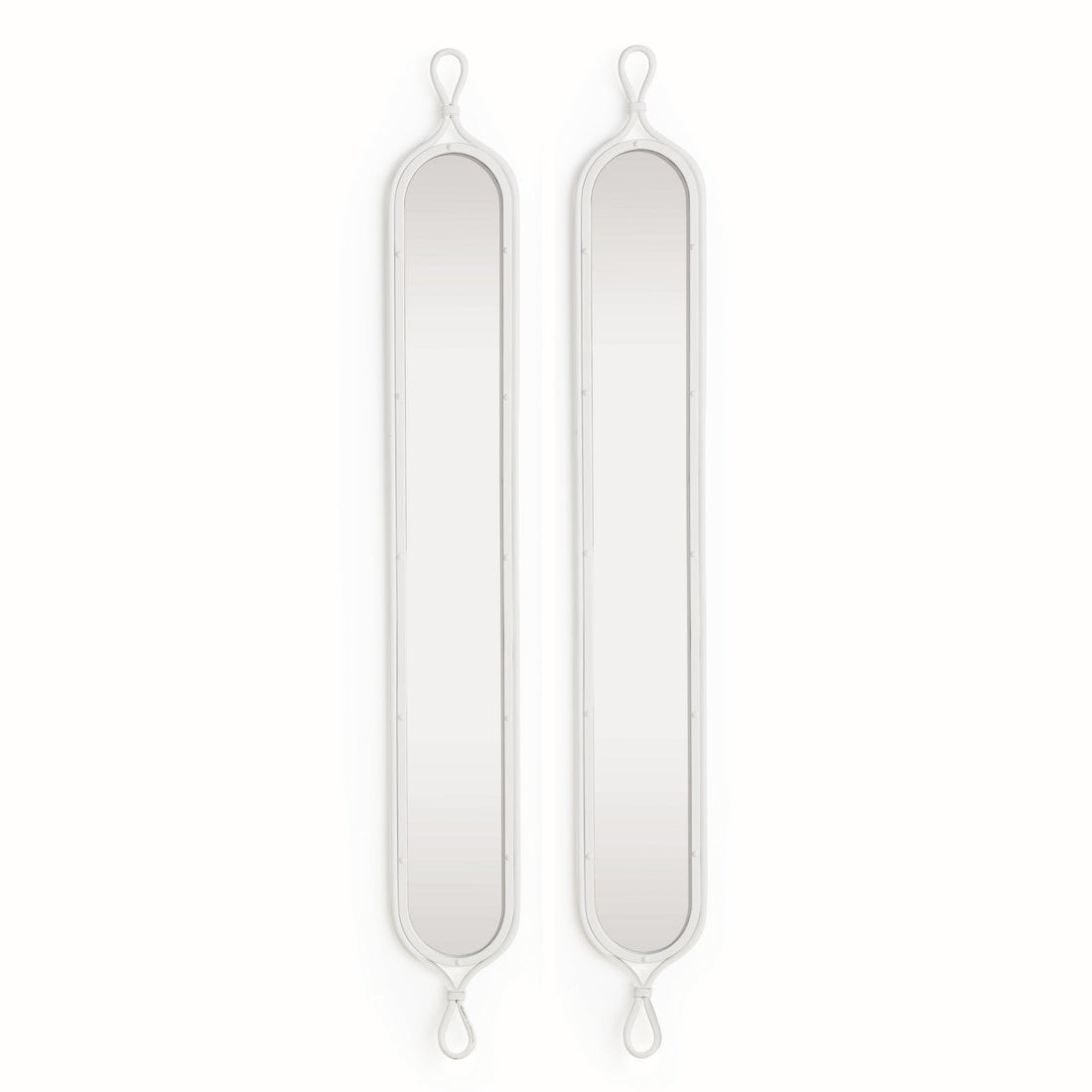 Tall Narrow Mirrors, Set of 2- White