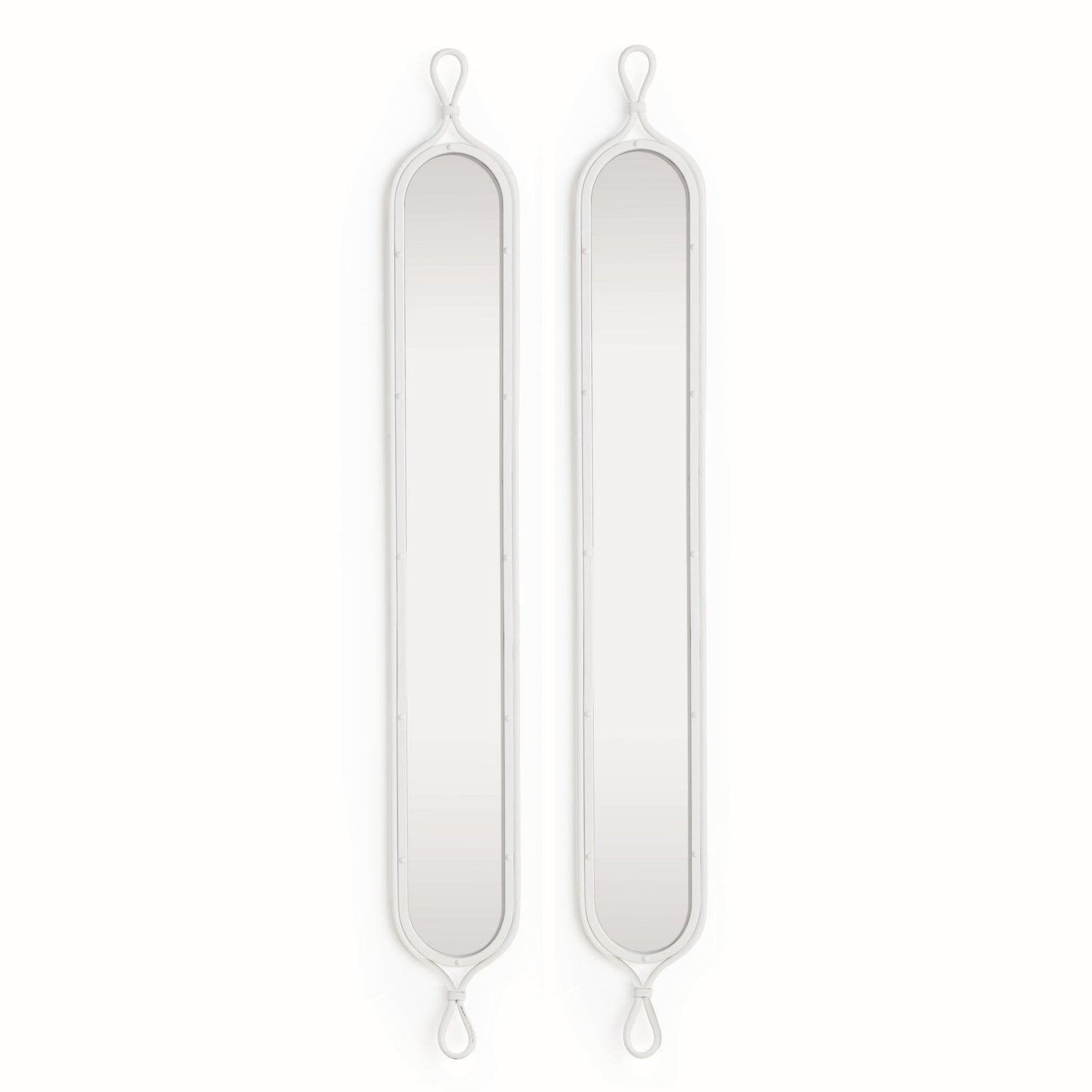 Tall Narrow Mirrors, Set of 2- White