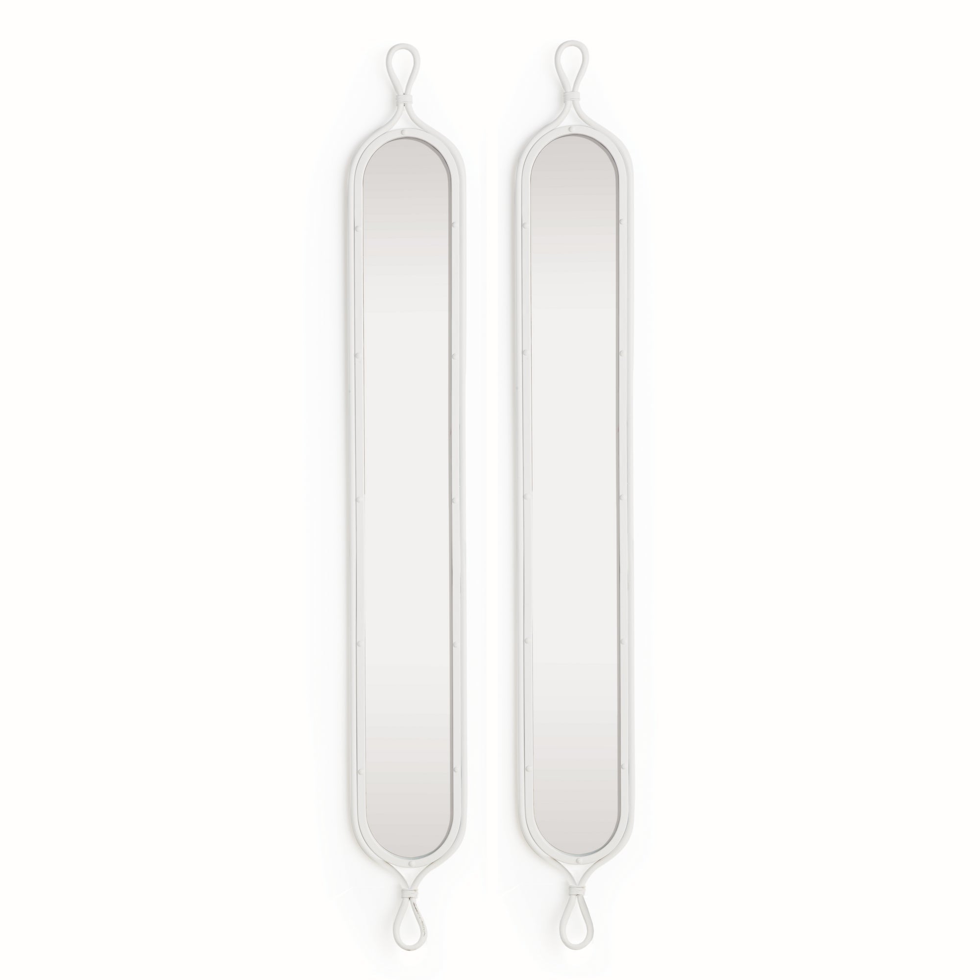 Tall Narrow Mirrors, Set of 2- White