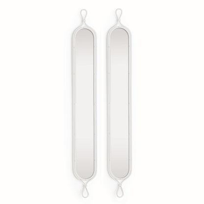 Tall Narrow Mirrors, Set of 2- White