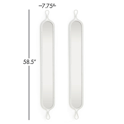 Tall Narrow Mirrors, Set of 2- White