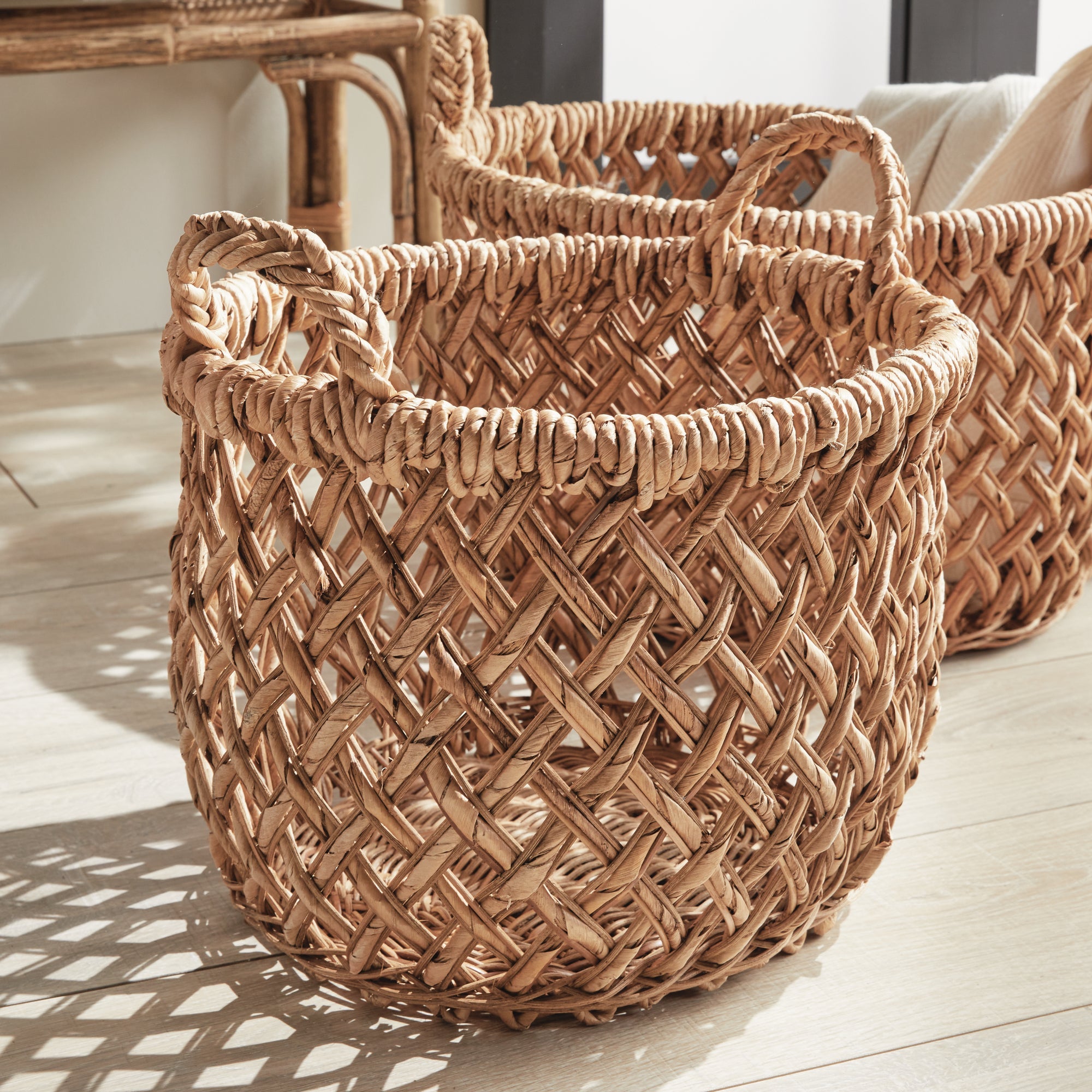 Emlyn Baskets with Handles, Set of 2