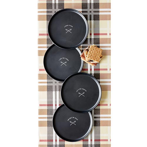 S'mores Appetizer Plates - Set of 4