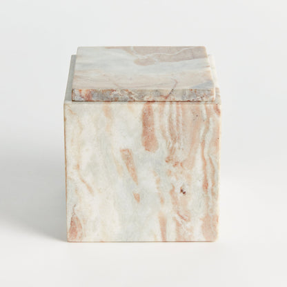 Jaqueline Marble Square Lidded Box Tall