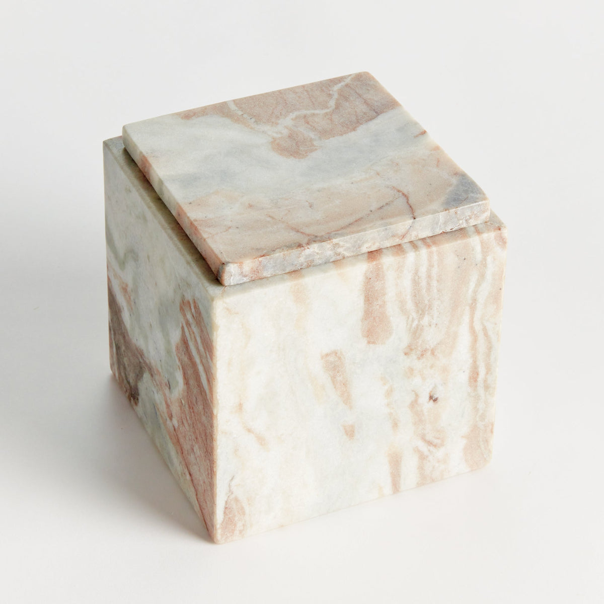 Jaqueline Marble Square Lidded Box Tall