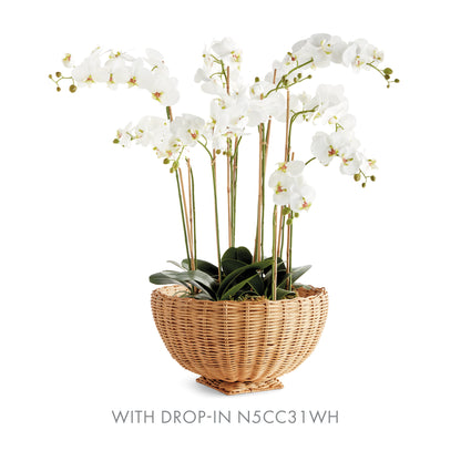 Charleston Rattan Footed Bowl Small - Tan