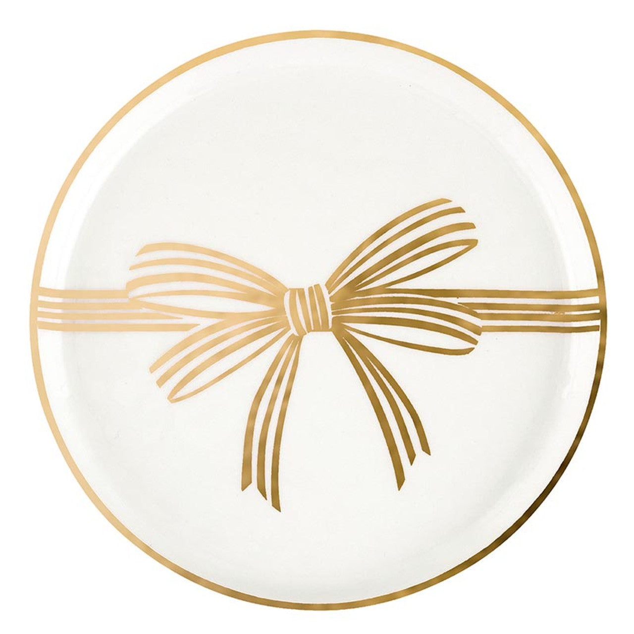 Gold Bow Appetizer Plates - Set of 4