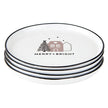 Holiday Appetizer Plates - Merry + Bright - Set of 4