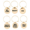 Holiday Wine Charms in Wood Box - Spirits Bright - Set of 6