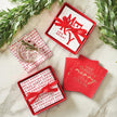 Ceramic Napkin Tray + Napkins - Merry + Bright