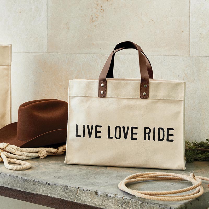 Mini Canvas Tote - Live Love Ride
