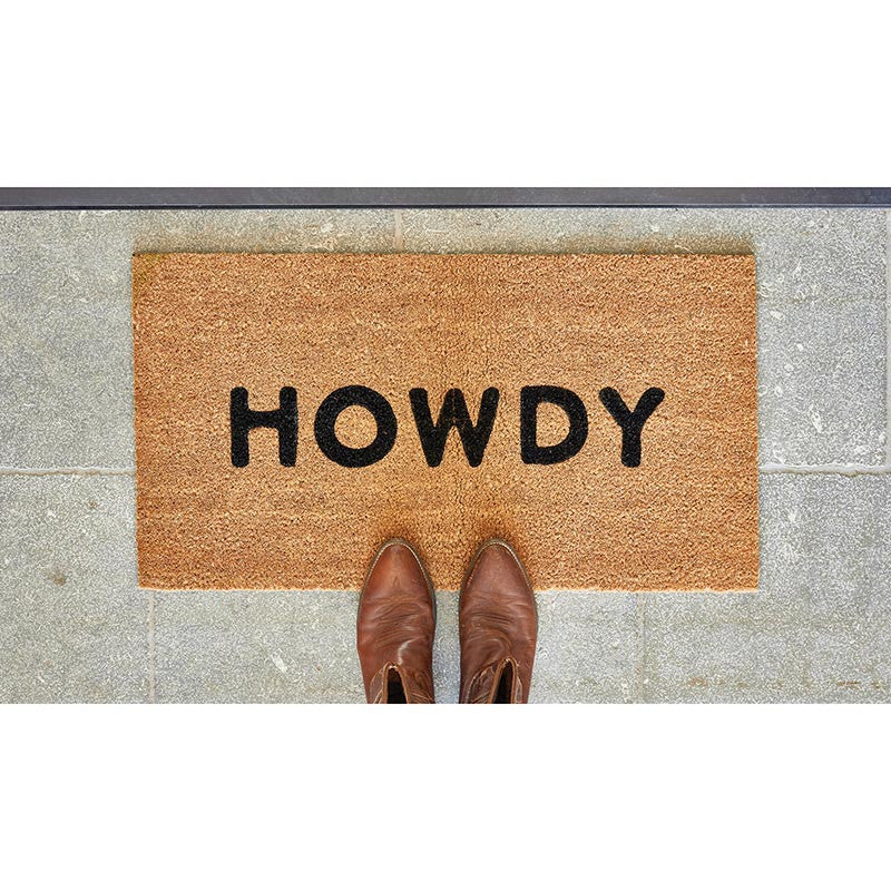 Face to Face Coir Doormat - Howdy