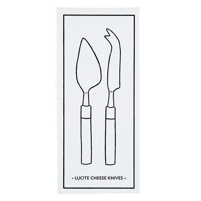 Lucite Cheese Knives - Set of 2