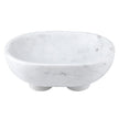 White Marble Footed Bowl - Large