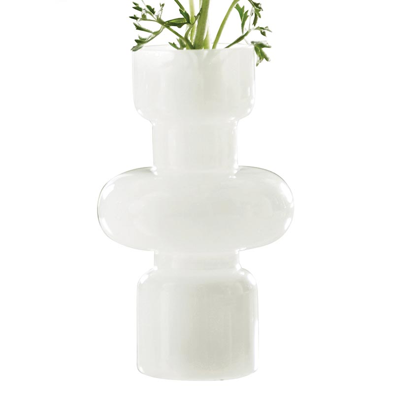 Glass Bubble Vase - Small - White