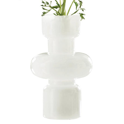 Glass Bubble Vase - Small - White