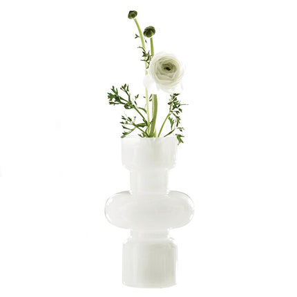 Glass Bubble Vase - Small - White