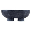 Charcoal Marble Footed Bowl - Large