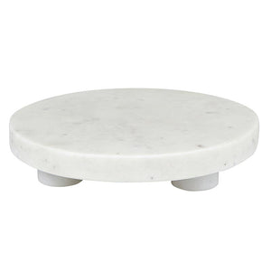 White Marble Footed Tray - 6